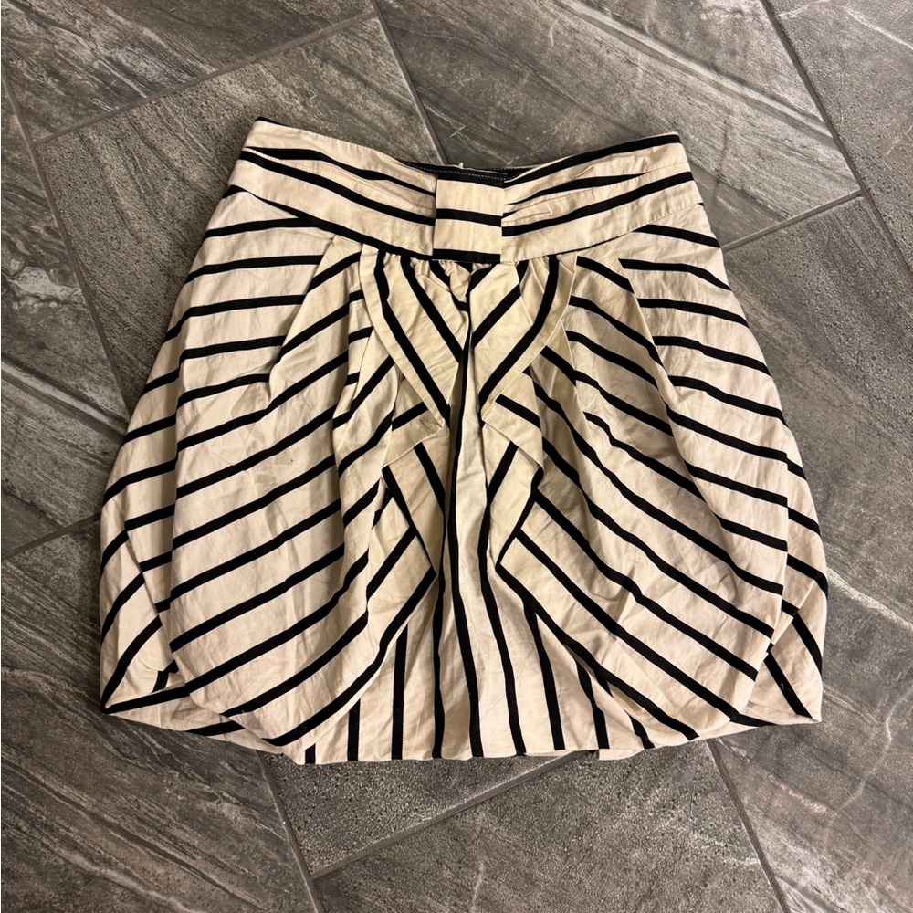 Eva Franco Black and White Bubble Mini Skirt